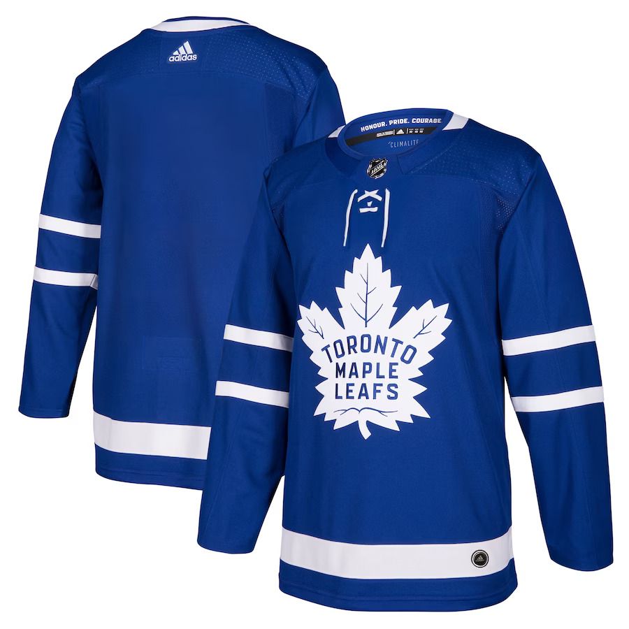 Men Toronto Maple Leafs adidas Blue Home Authentic Blank NHL Jersey